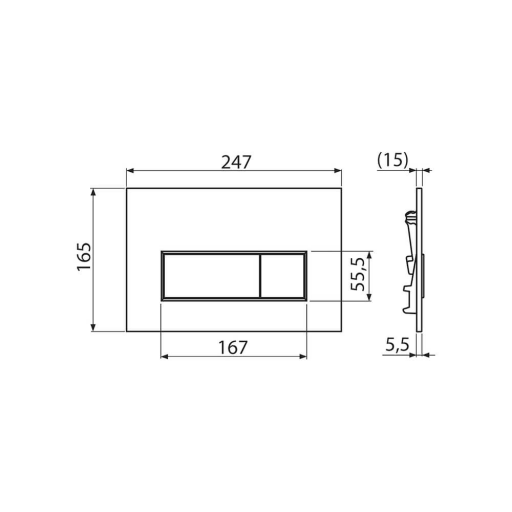 Инсталляция для подвесного унитаза ALCAPLAST с кнопкой AM101/1120-4:1 RU M571-00
